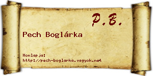 Pech Boglárka névjegykártya
